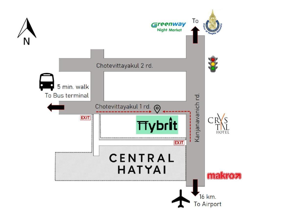 Hybrit Hostel&Cafe Hat Yai Ngoại thất bức ảnh